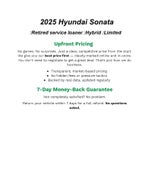2025 Hyundai SONATA HYBRID Limited FWD