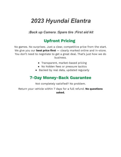 2023 Hyundai ELANTRA 4DR CAR