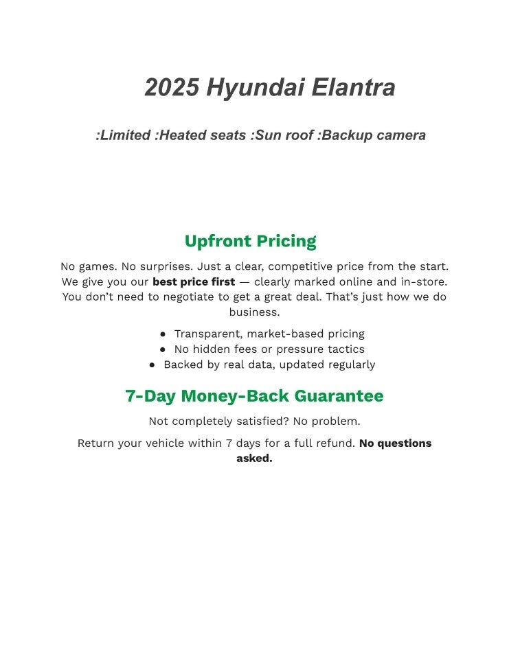 2025 Hyundai ELANTRA Limited IVT