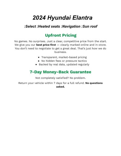 2024 Hyundai ELANTRA SEL IVT