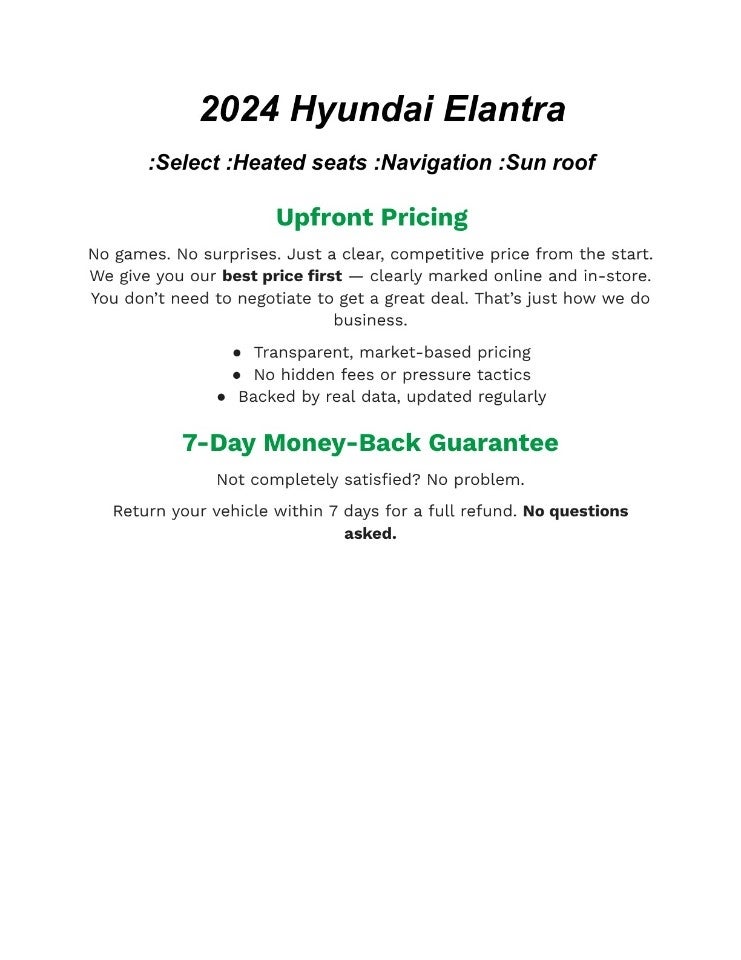 2024 Hyundai ELANTRA SEL IVT