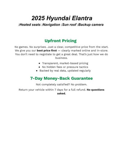 2025 Hyundai ELANTRA SEL Convenience IVT