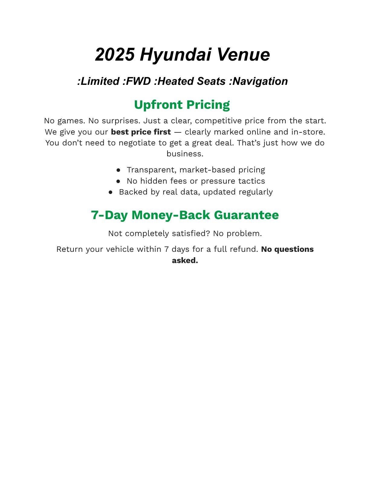 2025 Hyundai VENUE Limited IVT