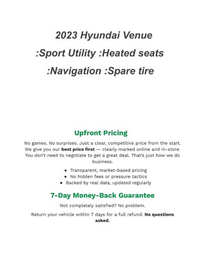 2023 Hyundai VENUE Limited IVT