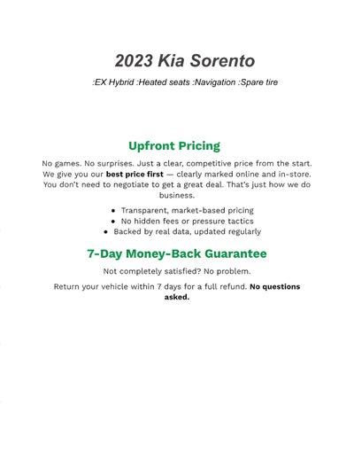 2023 Kia Sorento Hybrid EX FWD