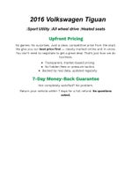 2016 Volkswagen Tiguan 4MOTION 4dr Auto SEL